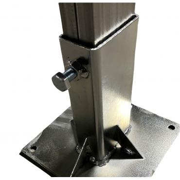 2 Attaches Métalliques Réglables Pour Poteaux Ronds - Support Caméra, Chauffe-Eau, Panneau Solaire, Signalisation
