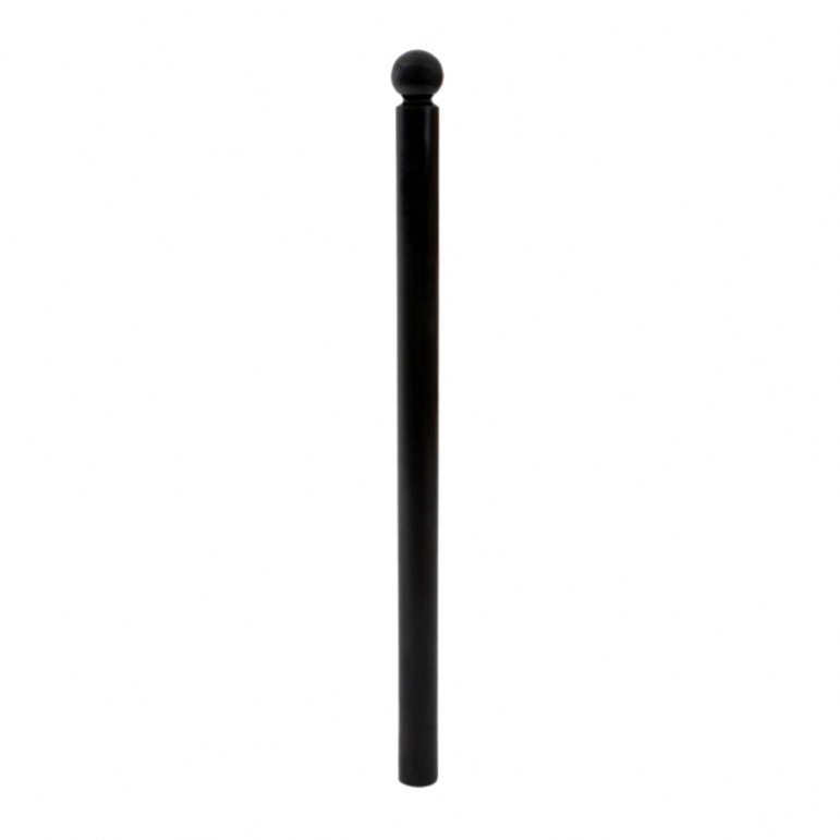 Vue générale du potelet boule à sceller 76mm coloris noir
