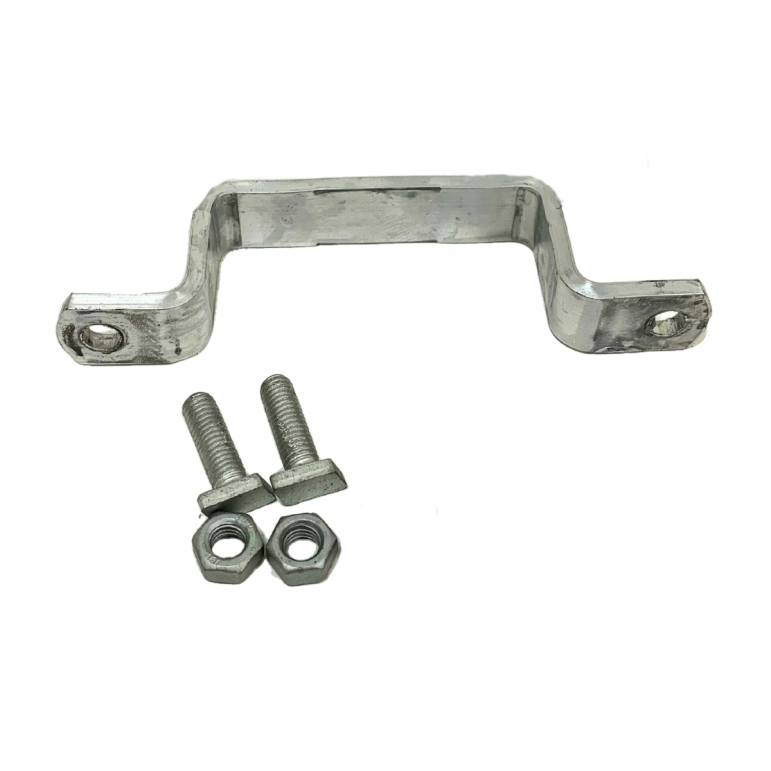 Vue d'ensemble du collier de serrage pour poteau 80x40mm Vue d'ensemble du collier de serrage pour poteau 80x40mm