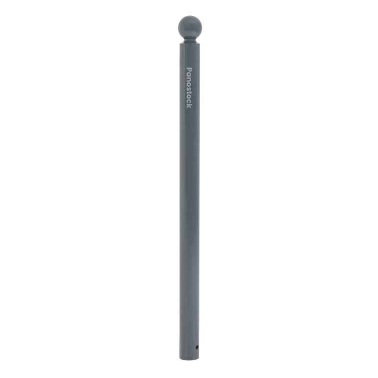 Vue de face  du potelet boule à sceller 76mm coloris gris anthracite