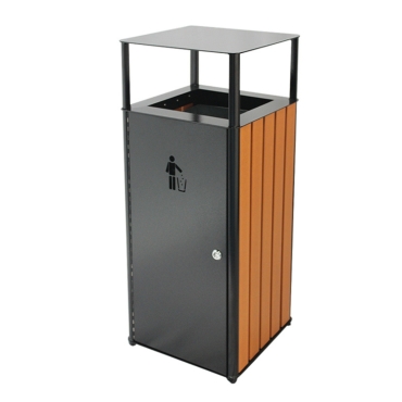 Poubelle urbaine aspect bois LISA