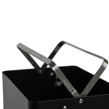 Vue des équerres de la poubelle de tri sélectif 42 Litres