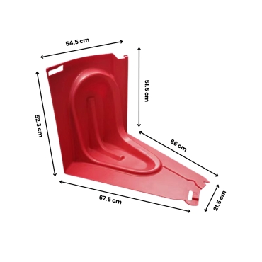 Schéma du batardeau anti inondation en angle (intérieur)