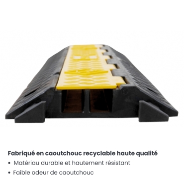 zoom sur le matériau du protège câble 2 canaux L 980 mm