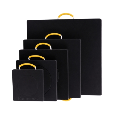 Vue de la gamme des plaques de calage en caoutchouc recyclé